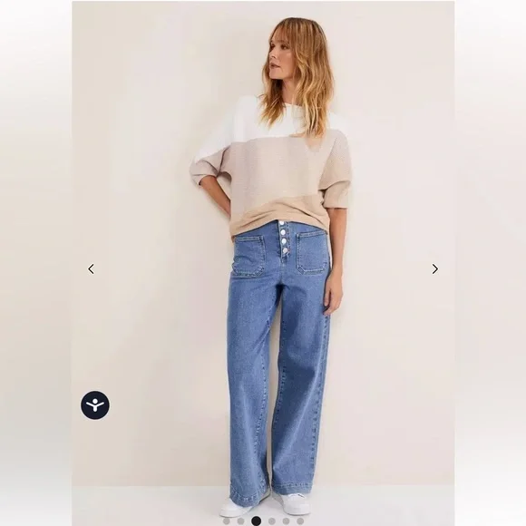 PHASE EIGHT Striped Ribbed Pastel Sweater - Picture 2 of 13